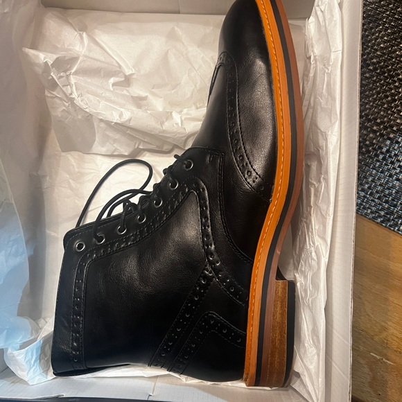 Club Room Black Oxford Shoes Classic Wingtip Design - Picture 1 of 16